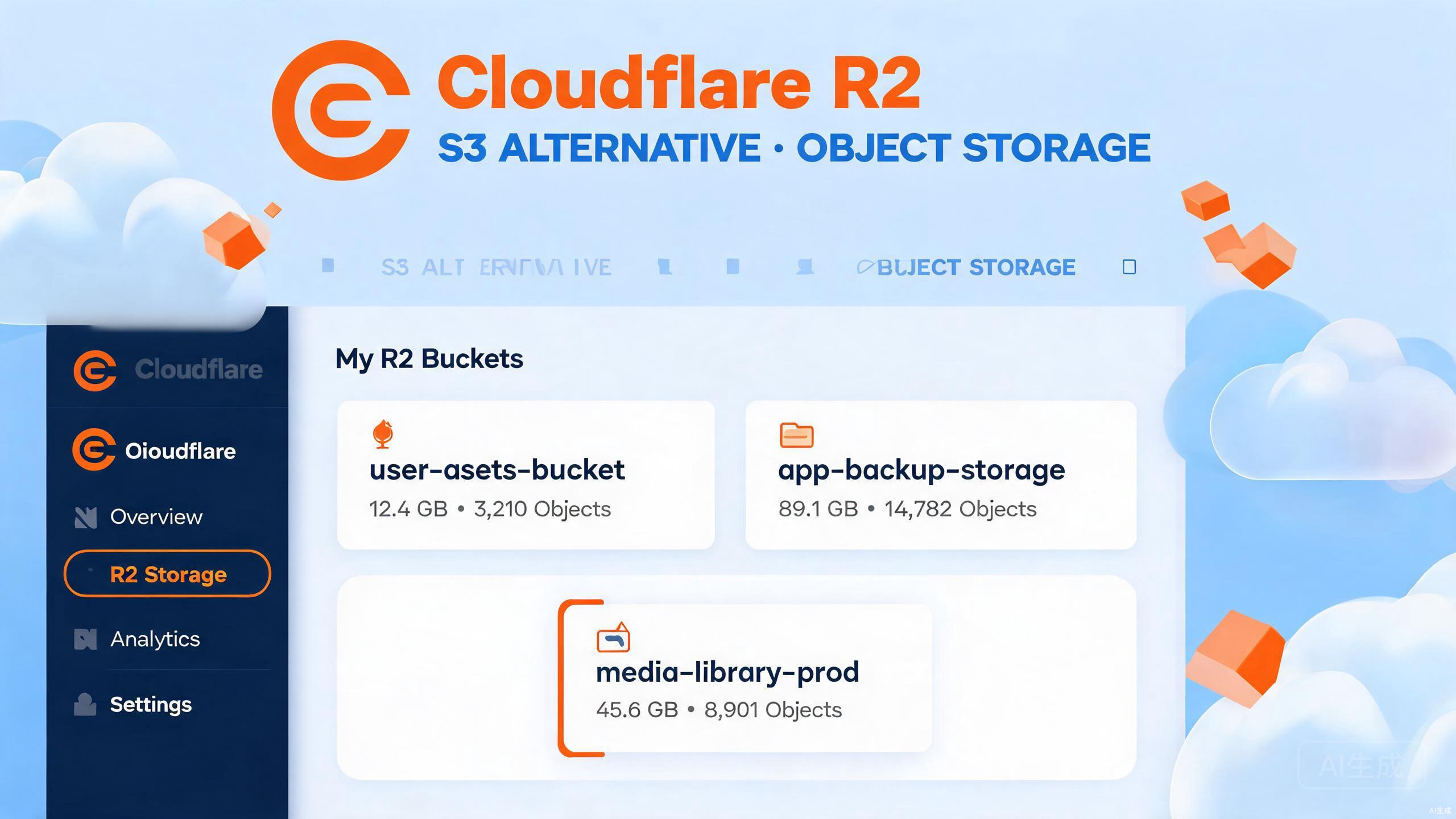 Cloudflare R2 对象存储完全指南：10GB 免费存储，替代 S3 的最佳选择