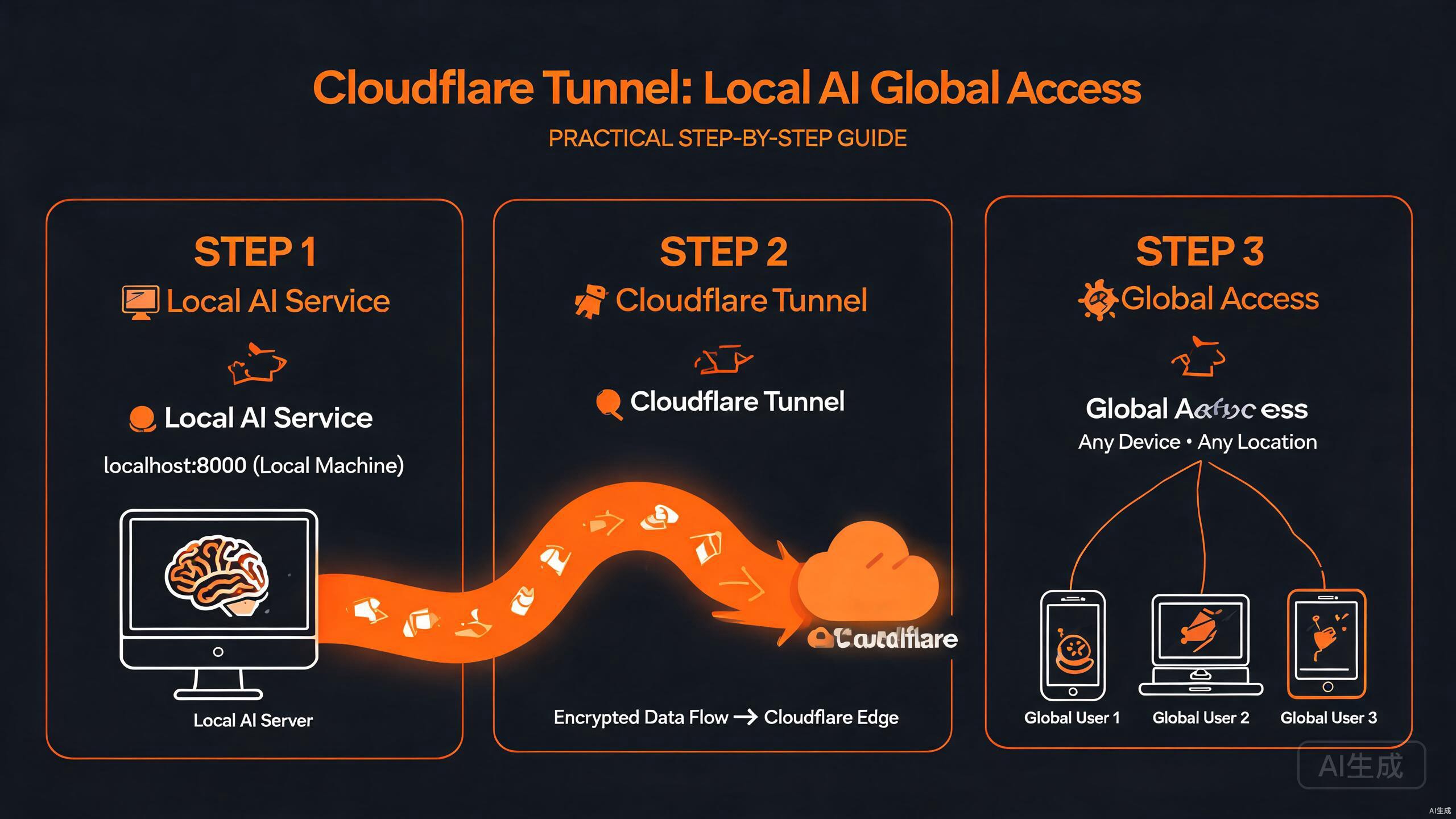 🚀 免费内网穿透！Cloudflare Tunnel 实战教程，让本地AI服务触达全球