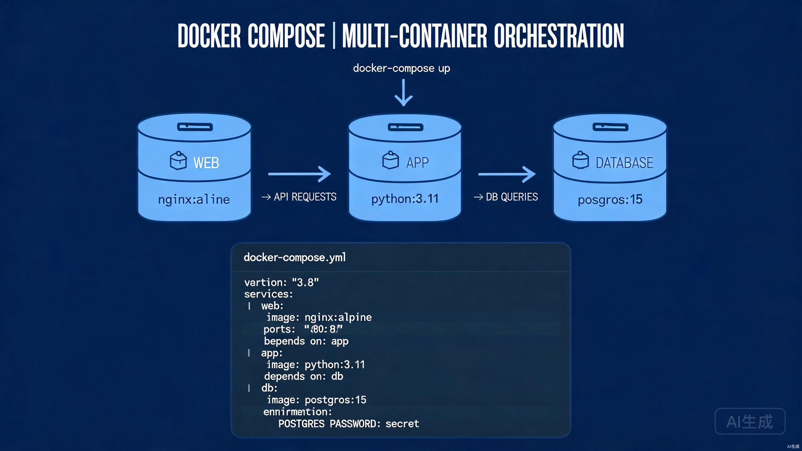 Docker Compose 入门到实战：5 分钟学会容器编排